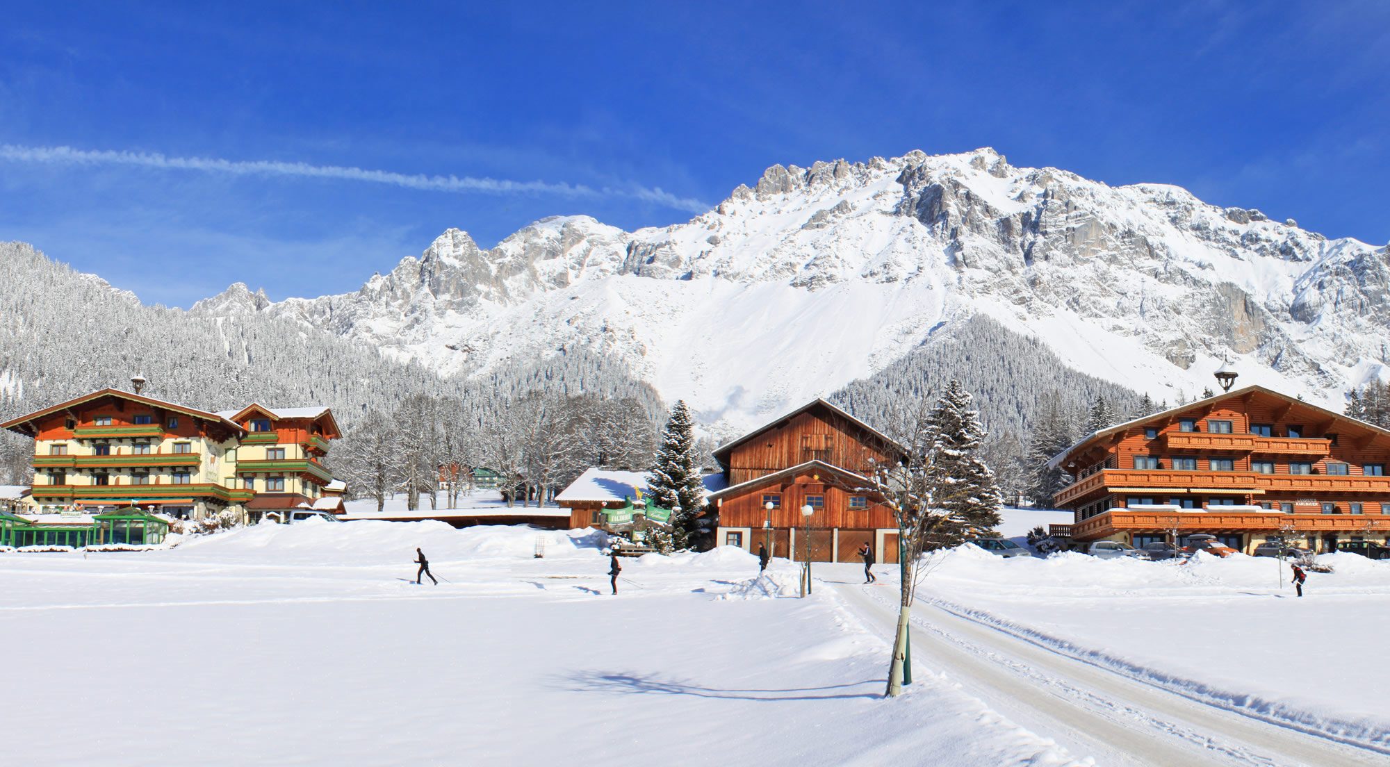 4 Sterne Hotel Pension Jagdhof und Landhaus Karlbauer in Ramsau am Dachstein - direkt am Lift und an der Langlaufloipe - Hotels mit Hallenbad